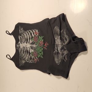Skeleton Tank and Boy Shorts